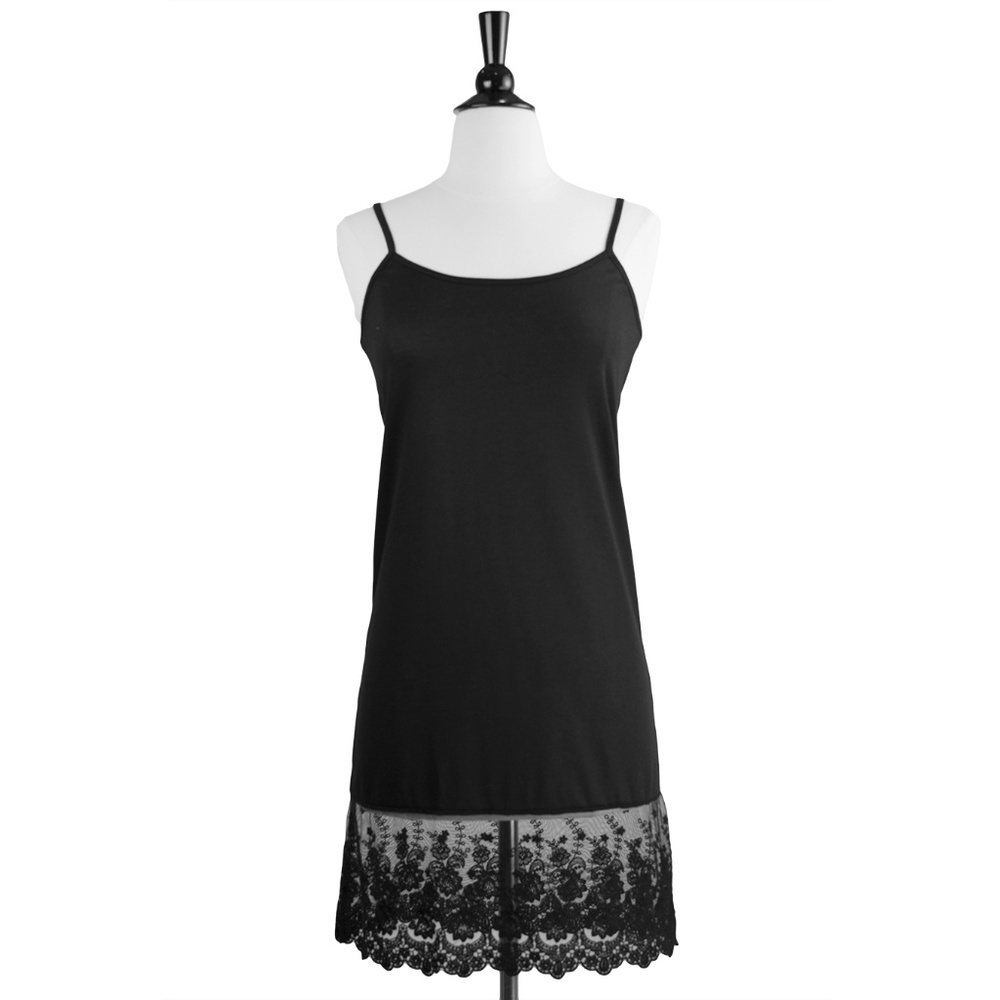 🌿 3 For $12 | Black Lace Trim Slip